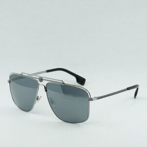 Versace VE2242 10016G Sunglasses Gunmetal Aviator Frame, Grey Lenses